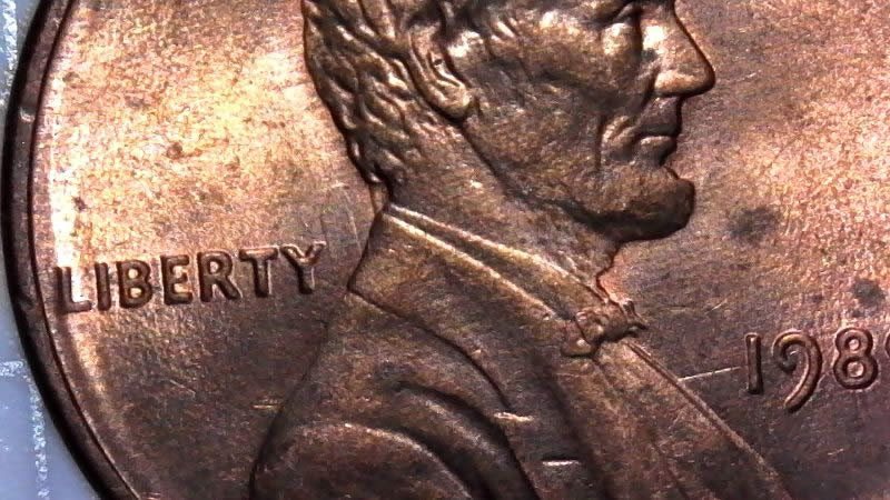 1989-P-Lincoln-Cent-With-Nice-Die-Clash-Hasn't-Been-Completely-Polished